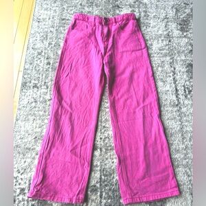 Shein pink wide leg jeans - size 140 (8/10)